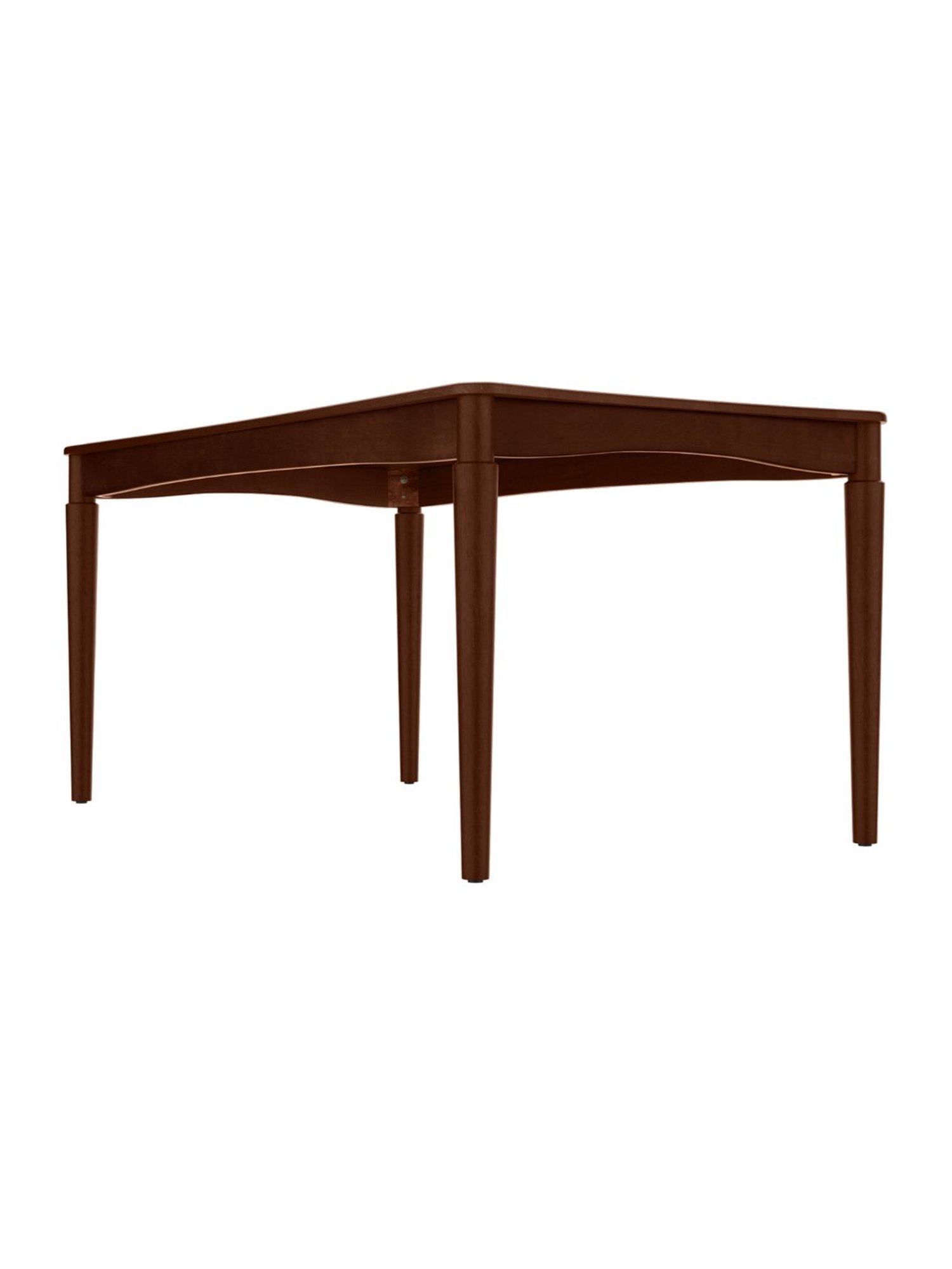 Godrej Interio Ezra Brown Rubber Wood 6 Seater Rectangular Dining Table