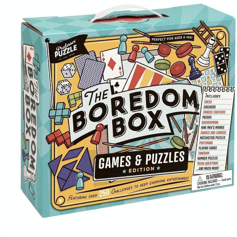 Professor Puzzle The Boredom Box Over 250 Activities Games & Puzzles Set
