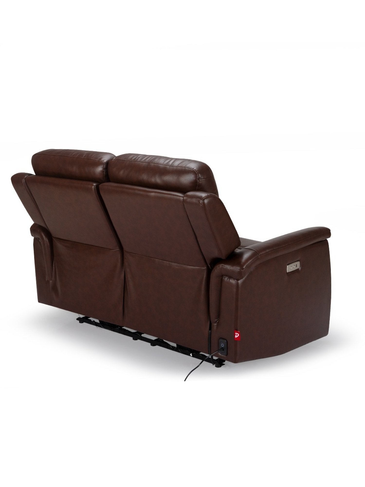 Durian Valerano Coffee Brown Leather Reclining Sofa