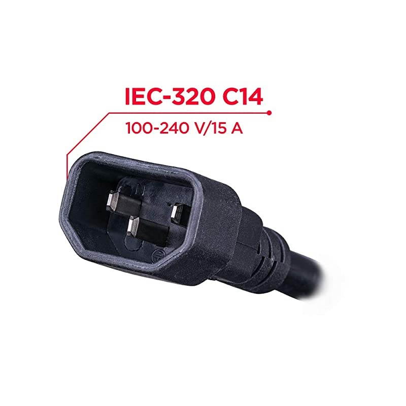 PDU41004 Switched PDU, 100-240V/12A, (Derated to 12A UL /10A CE), 8 Outlets (C13), Input (C14) 10 ft. Cord, 1U Rackmount, 3 Year Warranty - Black