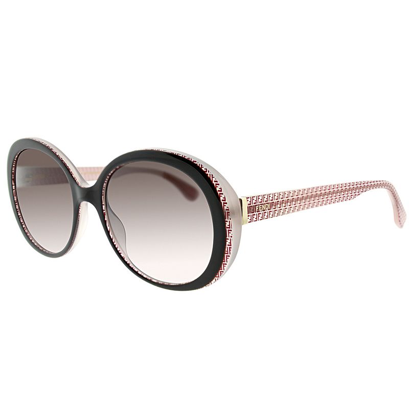 Fendi FF 0001 7PH/K8 Womens Round Sunglasses Brown Red 55mm