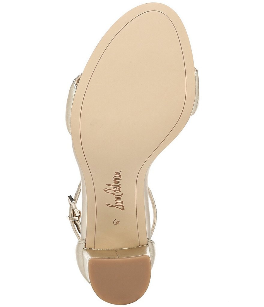 Sam Edelman Yaro Leather Ankle Strap Block Heel Dress Sandals