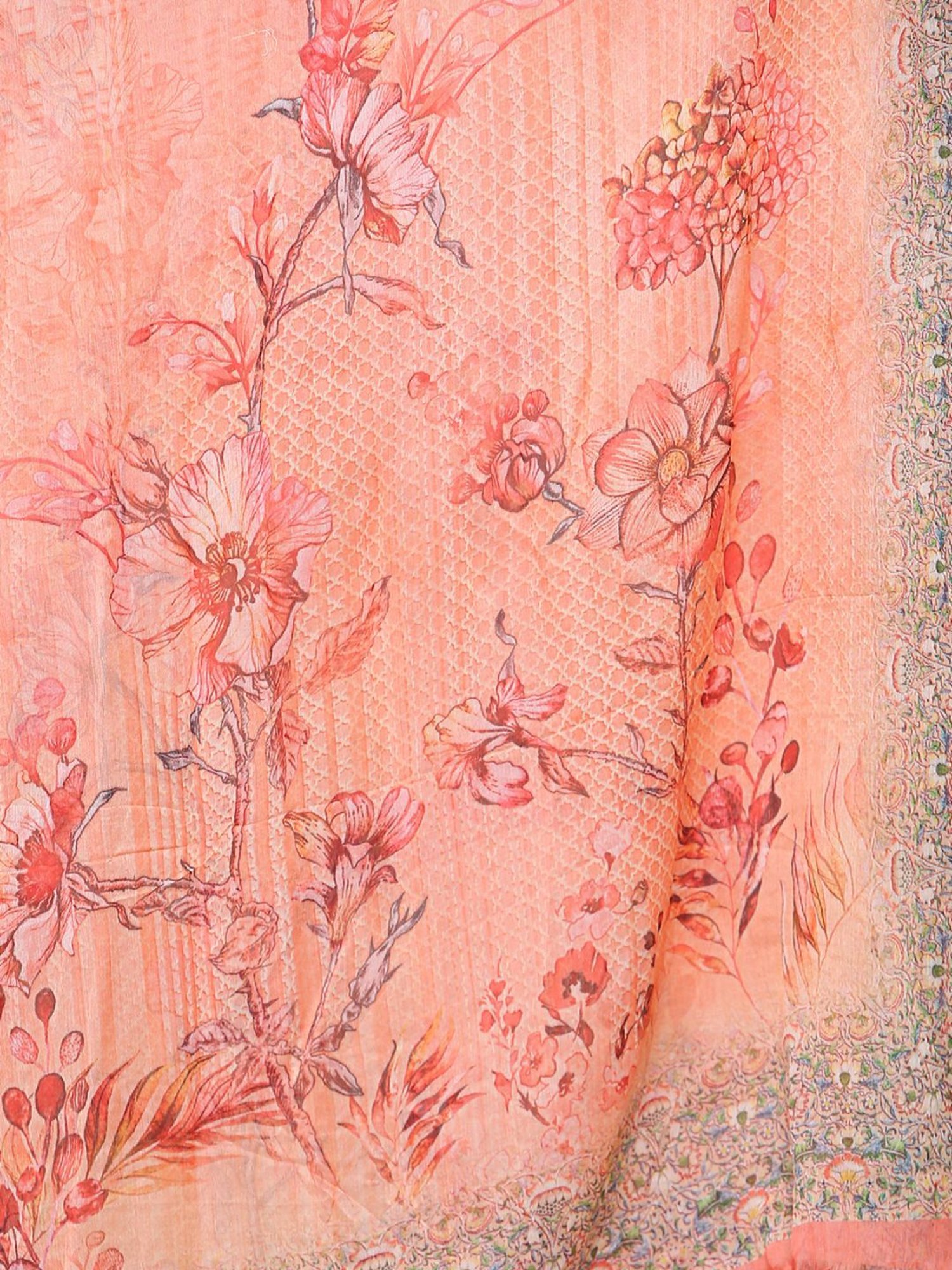 Stylee LIFESTYLE Beige Cotton Embroidered Unstitched Dress Material