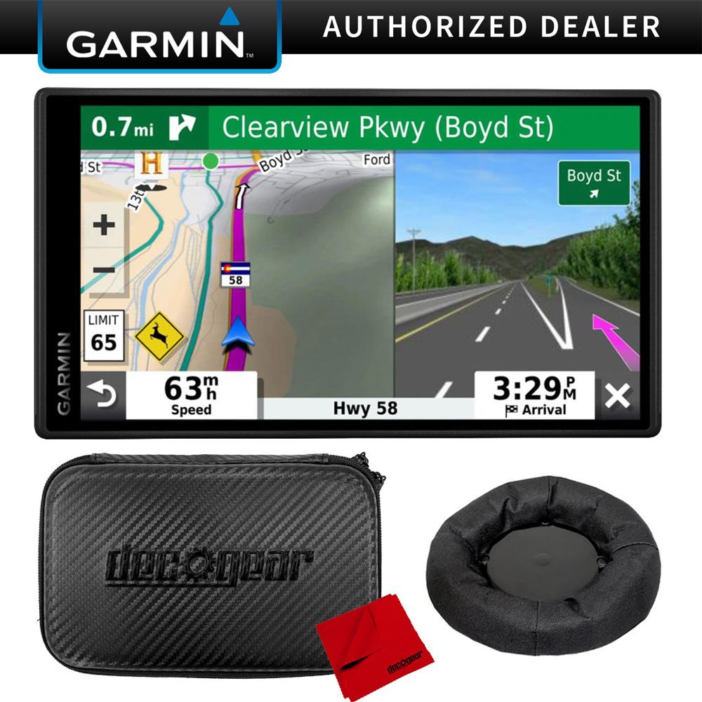 Garmin DriveSmart 55 & Traffic 5.5" Display GPS Navigator with Case and Mount Bundle