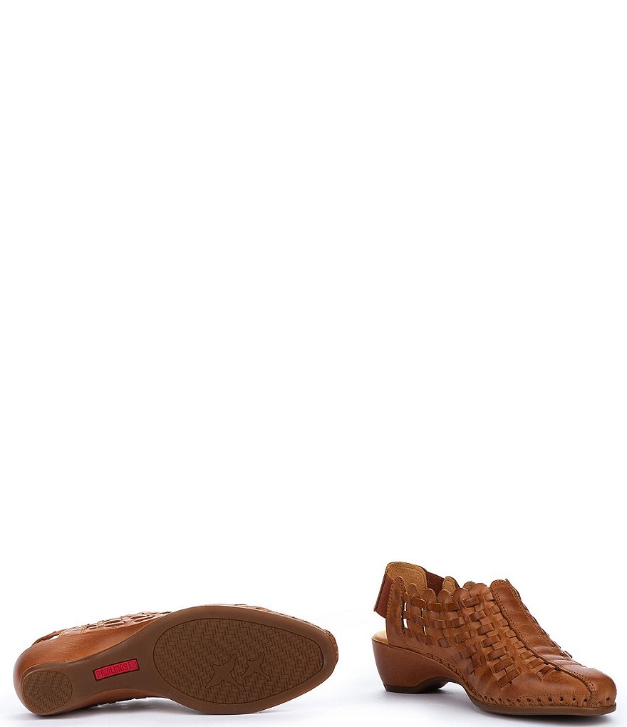 Pikolinos Romana W96 Leather Sling-Back Fisherman Wedges