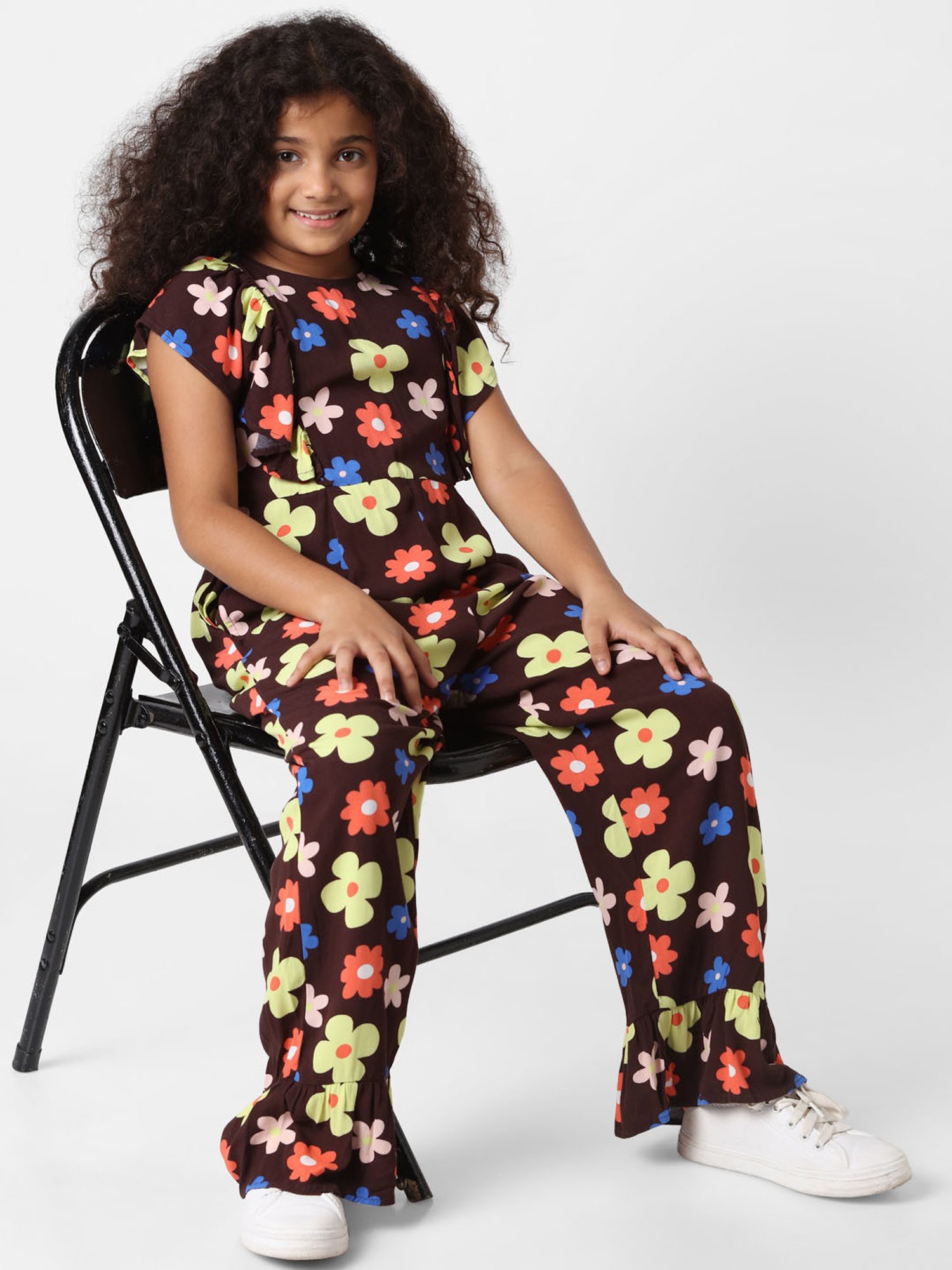 KIDS ONLY Brown Floral Print Jumpsuit