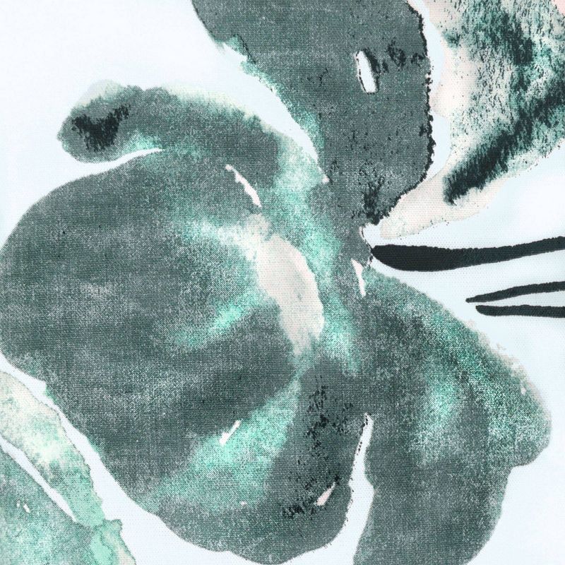 72"x72" Petunia Cotton Fabric Shower Curtain Blue/White - Nicole Miller