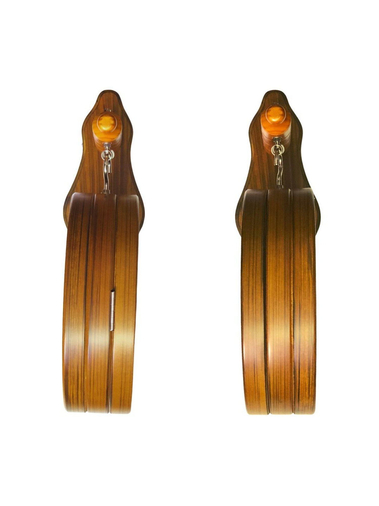 CHRONIKLE Elegant Square Tan Wood Wall Clock