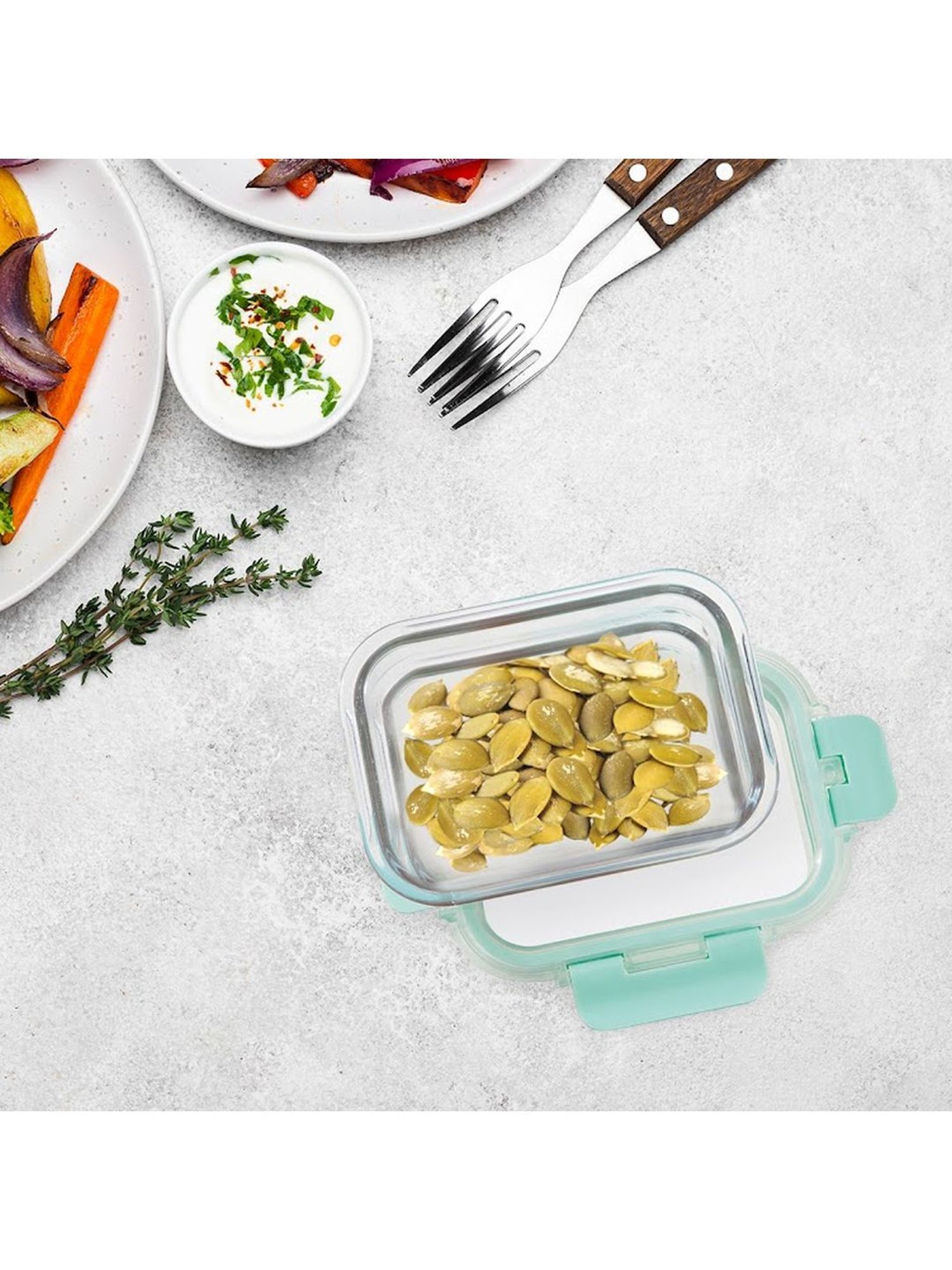 Borosilicate Glass Containers with Lids Microwave Safe Container for Glass Food Storage Containers