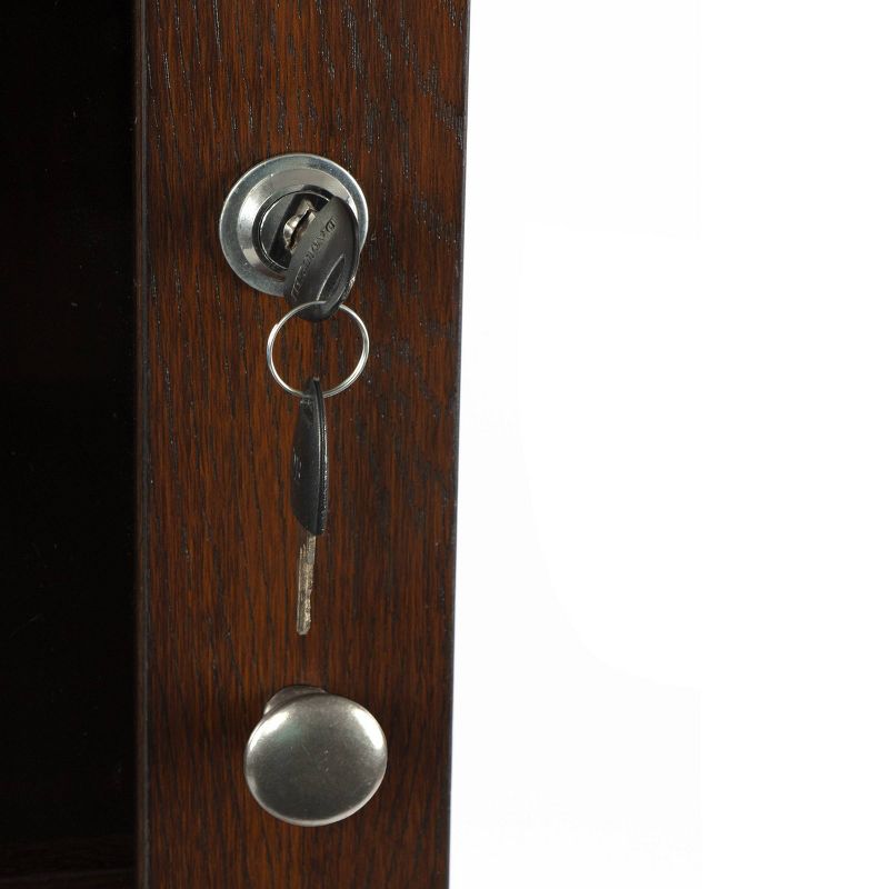 Herrin Locking Bar Cabinet Chestnut - Atlantic