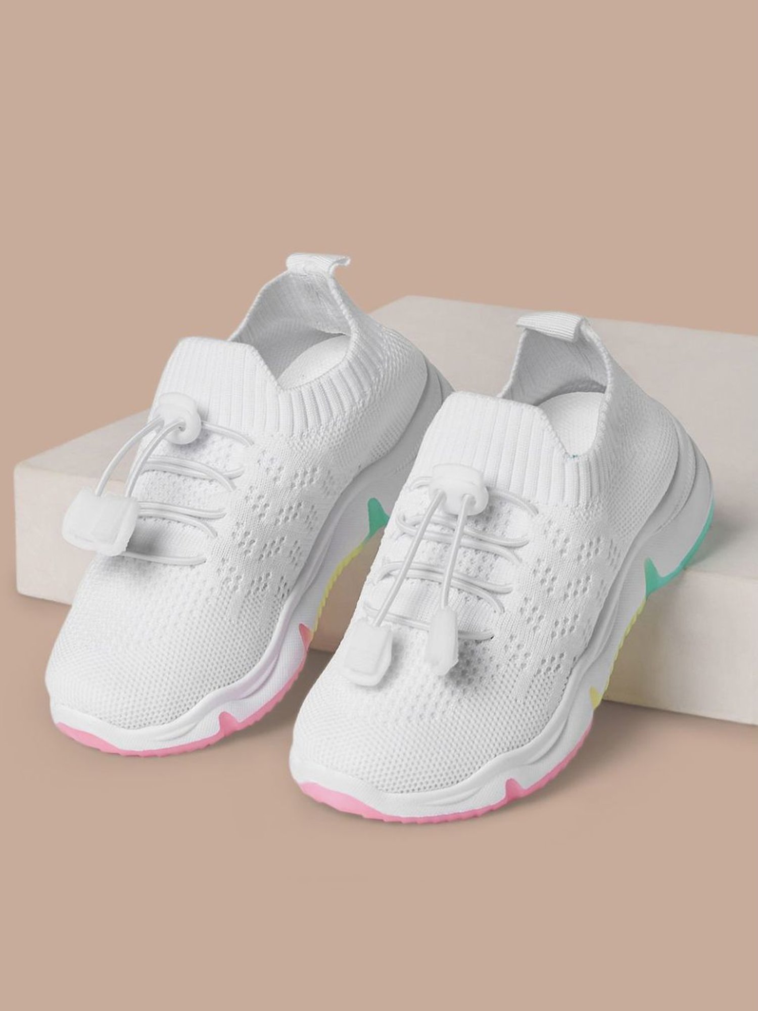 Pantaloons Junior White Lace Up Shoes