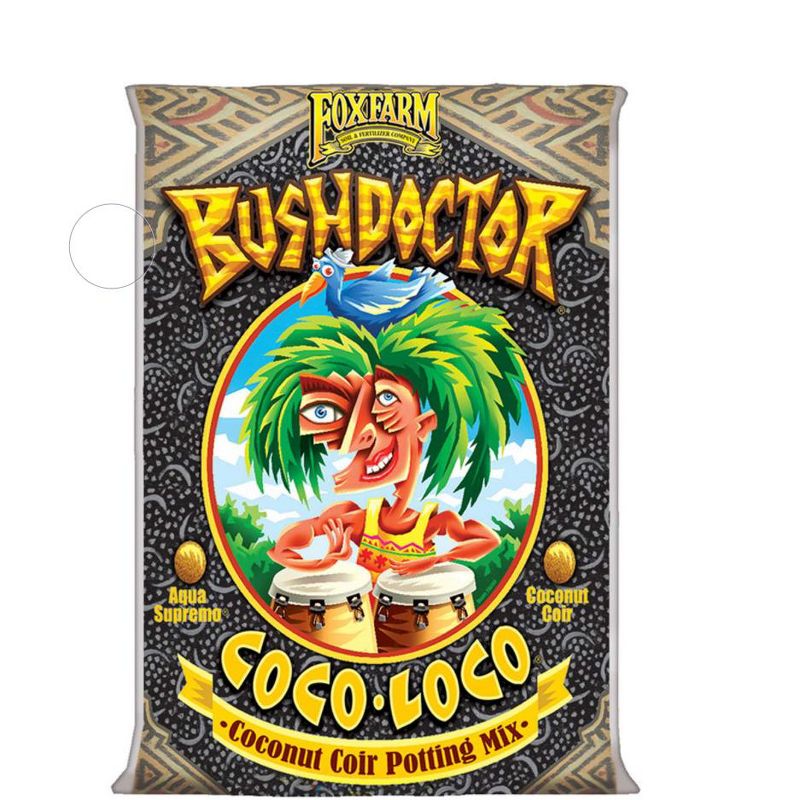 FoxFarm FX14100 Bush Doctor Coco Loco Plant Garden Coconut Coir Potting Soil Mix, 2 Cubic Ft. (10 Pack)