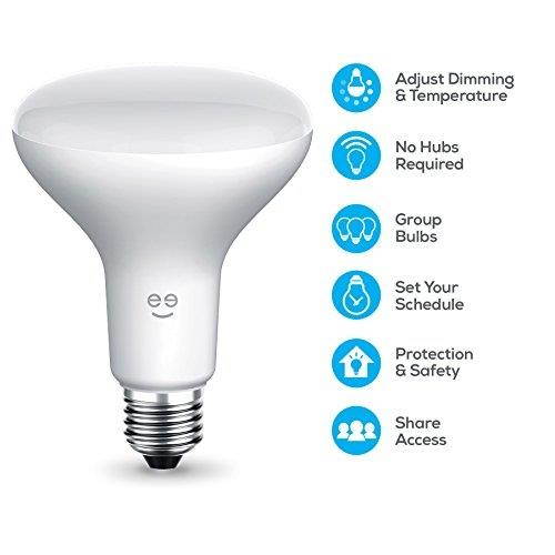LUX DROP 65W Equivalent Warm White BR30 Smart Dimmable and Adjustable LED Light Bulb