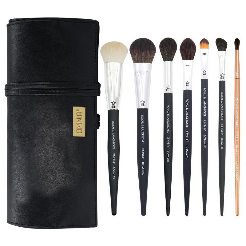 OMNIA Brush Artist Favorites, Beth Follert, 8pc Makeup Brush Set with Wrap