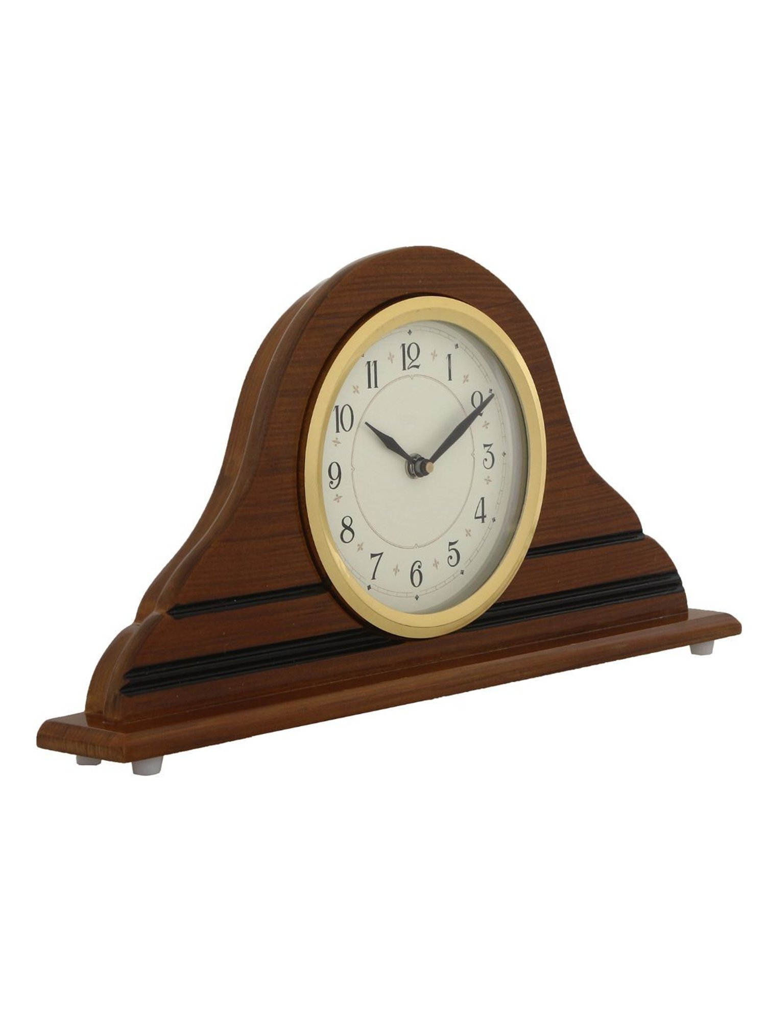 CHRONIKLE Horizontal Brown Wood Table or Desk Clock