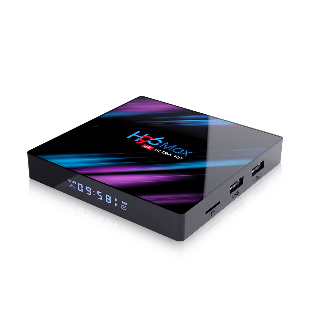 H96 Max Smart Android 9.0 TV Box RK3318 Quad Core 64 Bit UHD 4K VP9 H.265 4GB / 32GB 2.4G / 5G WiFi BT4.0 HD Media Player Display Screen Remote Control