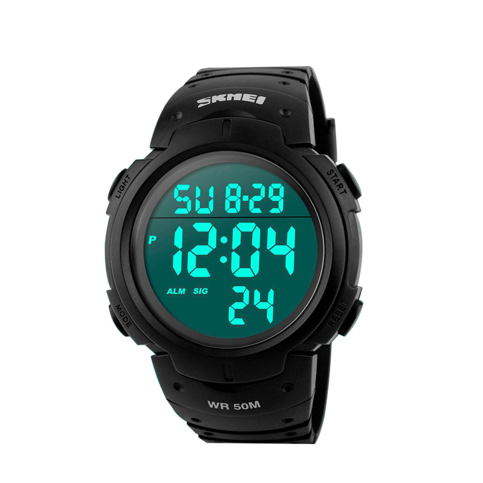 Fashion Men LED Digital Date Military Sport Rubber Quartz Watch Alarm Waterproof