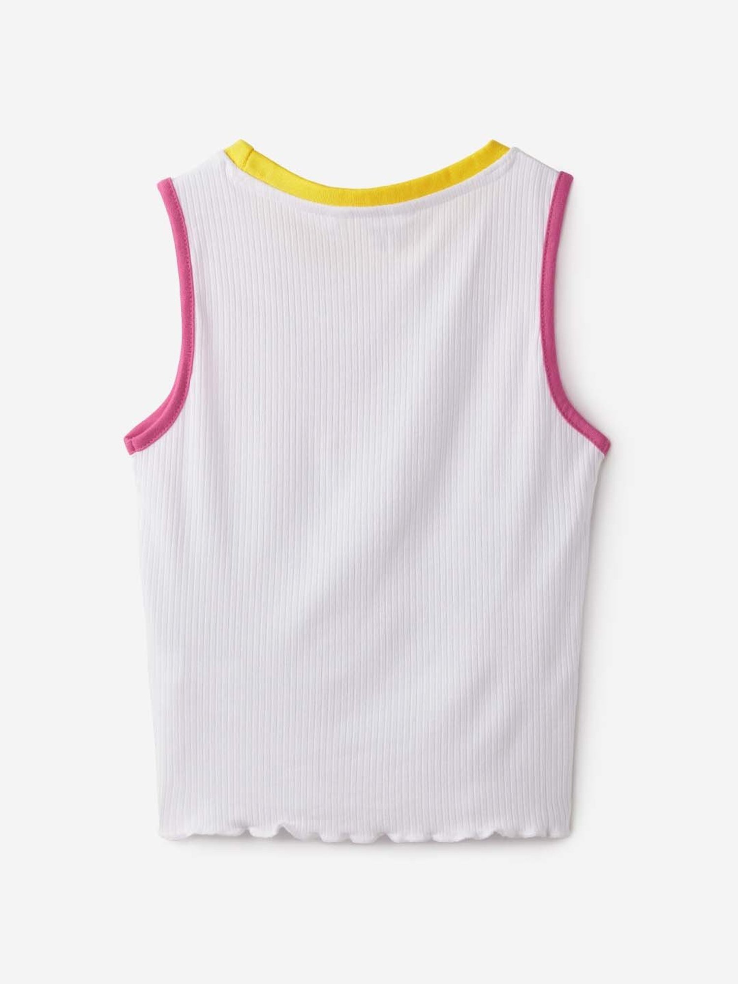 LilPicks Kids Yellow Solid Crop Top