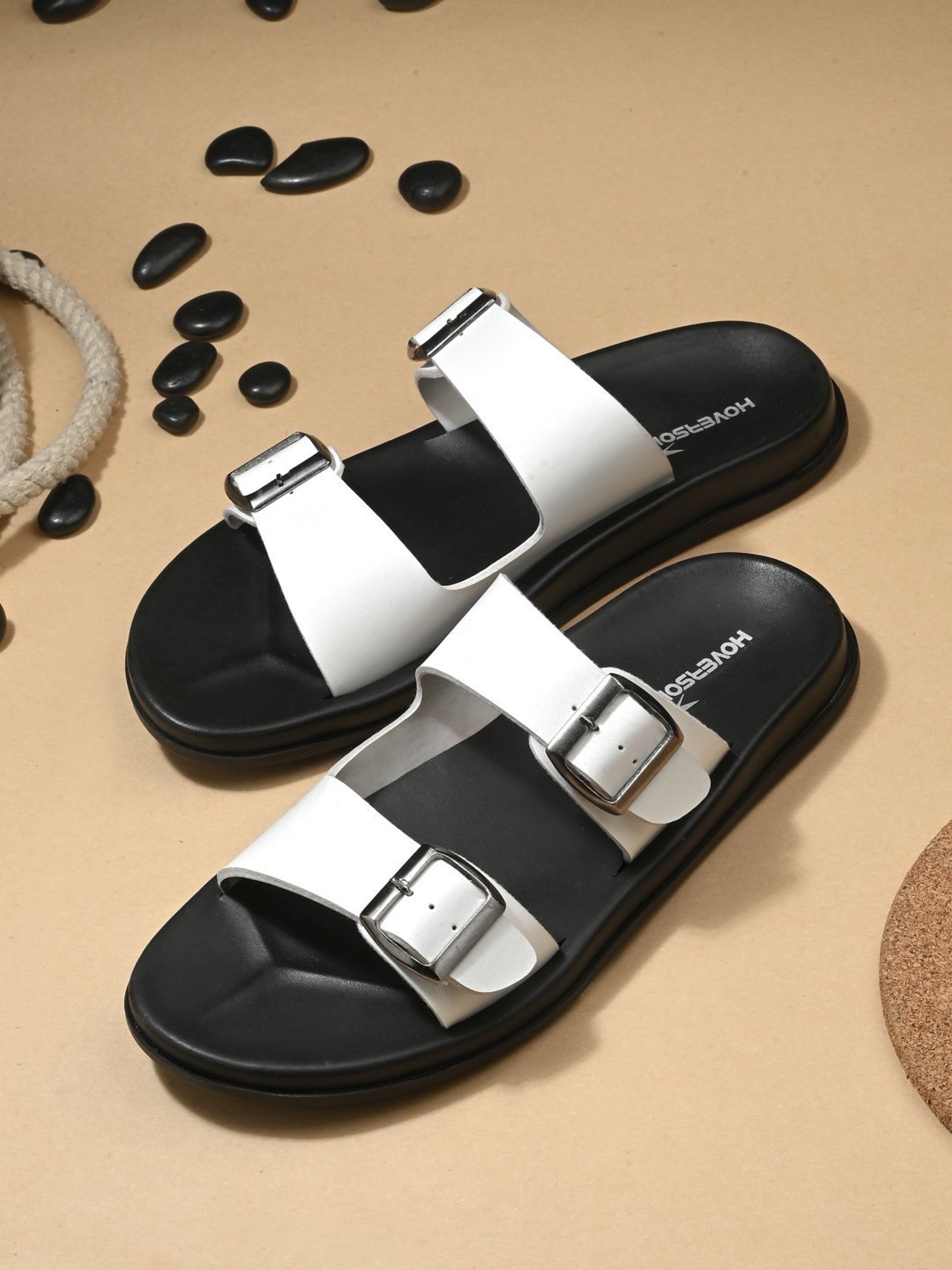 Hoversole Men's White Casual Sandals