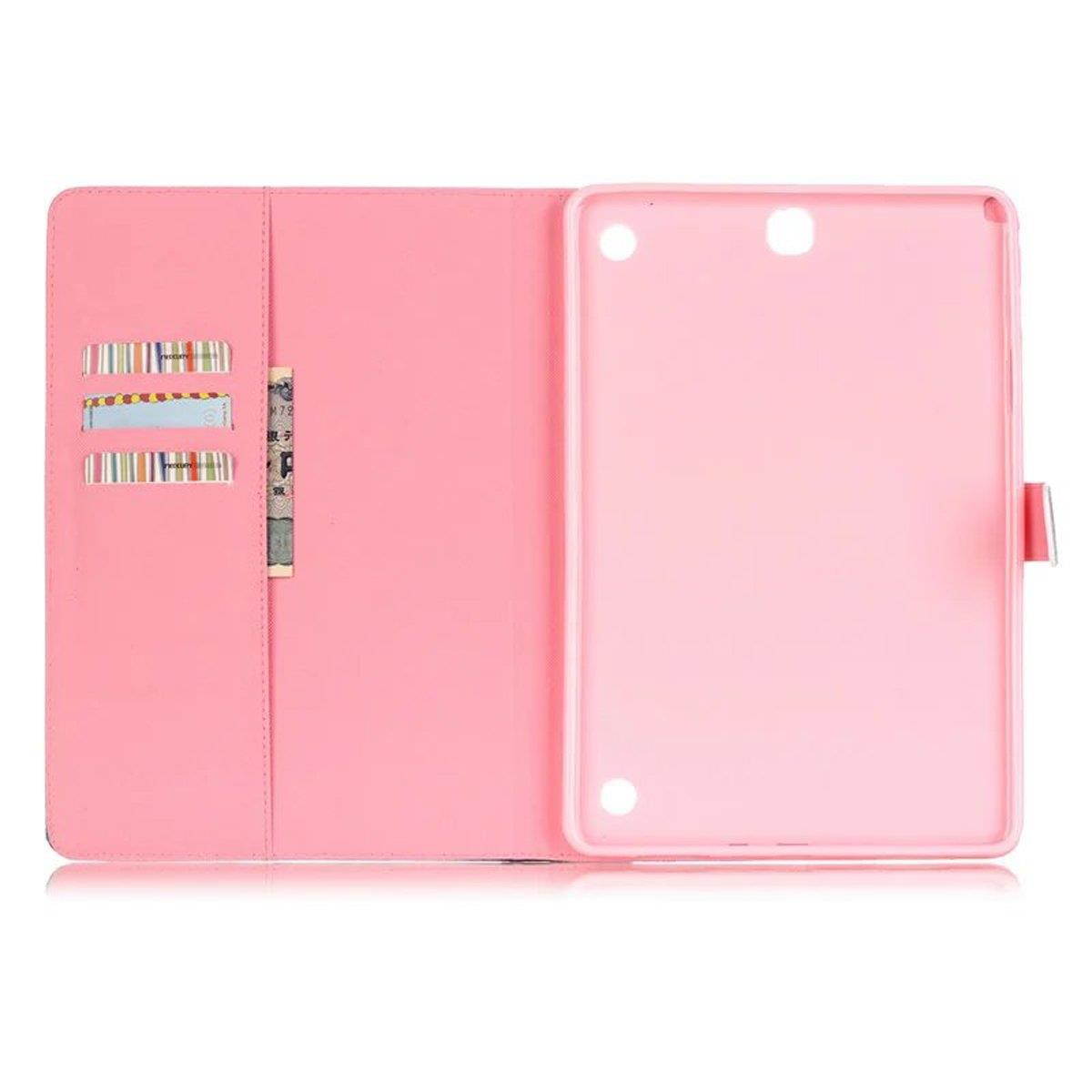 Tab A 9.7 Case, NewshineMagnetic Closure Stand Cover Flip Folio Skin with [Auto Wake/Sleep Feature] for 2015 Released Samsung Galaxy Tab A 9.7 SM-T550 SM-P550 Tablet (1 Sunset&Blue Sea)