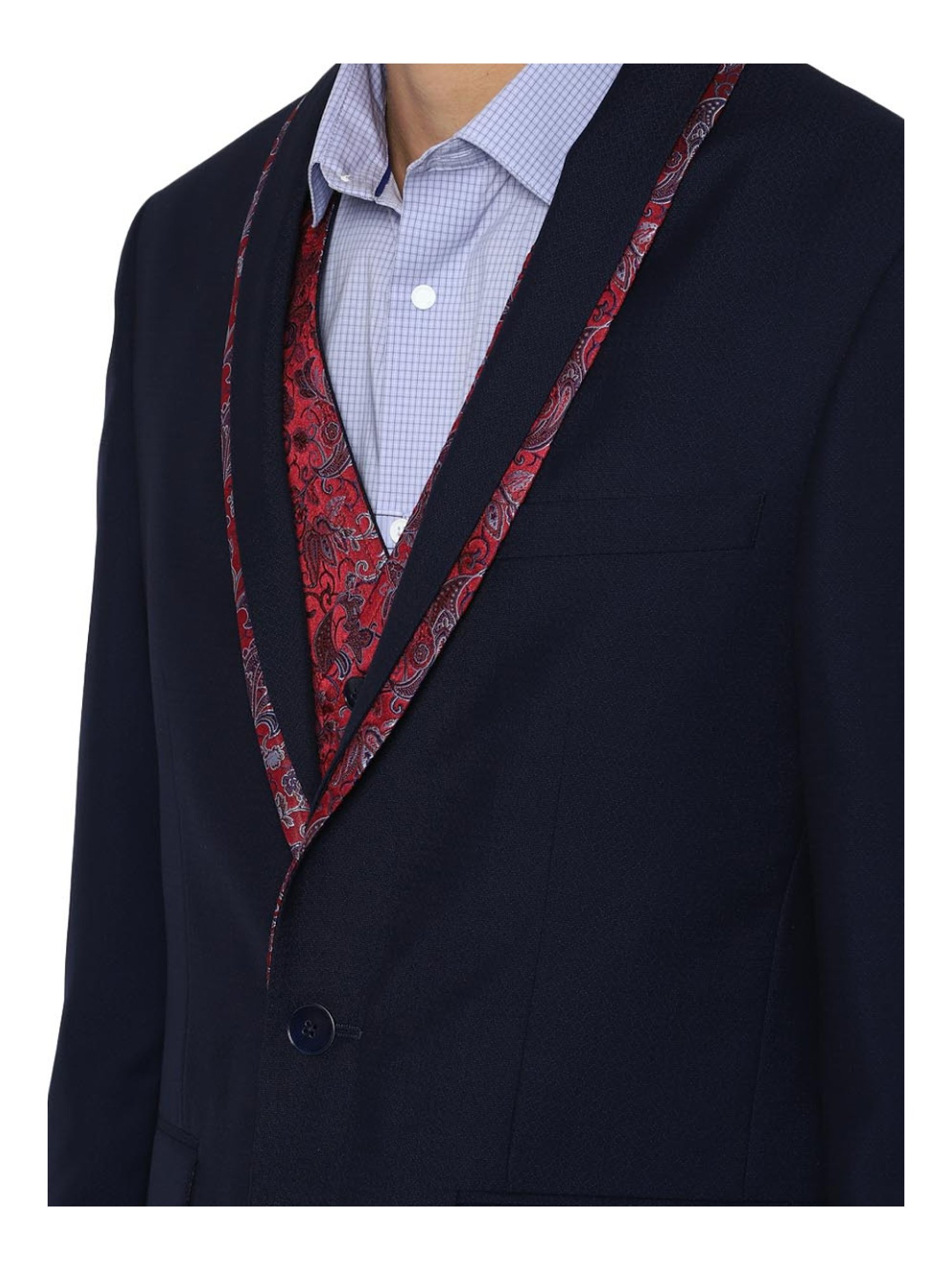 Allen Solly Navy Full Sleeves Slim fit Three Piece Suit