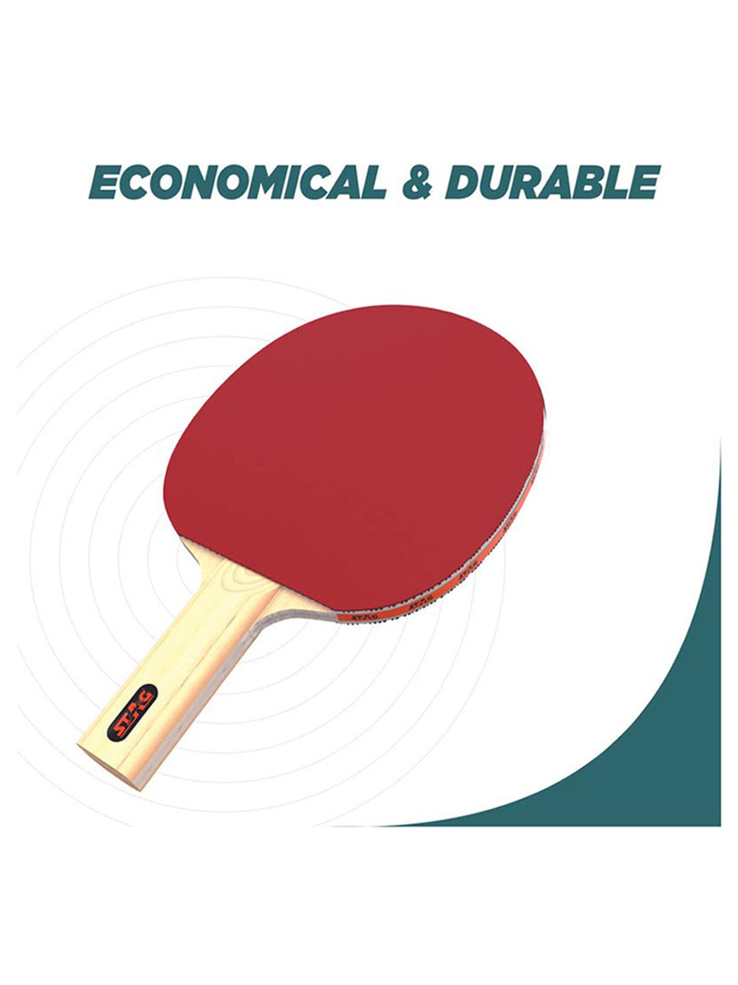 Stag Global 2 Star Table Tennis Playset (Multicolor) Size - 26x15