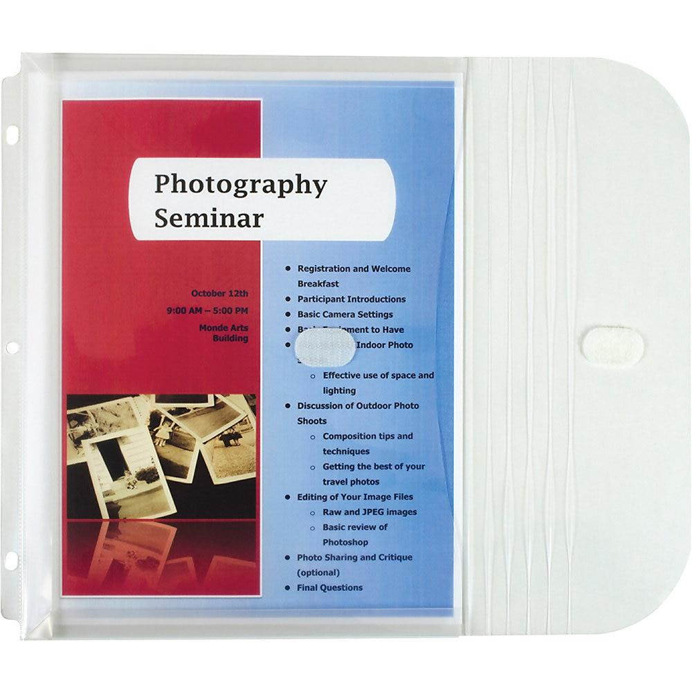 C-Line Poly Binder Pockets, 11 1/2 X 9 1/4, Clear, 5/Pack 57537