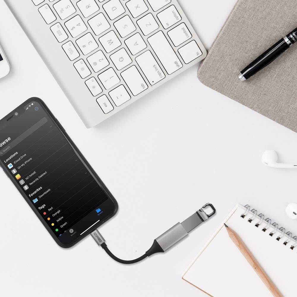 sunshot USB Camera Adapter USB3.0 Female OTG Data Sync Cable Compatible with iPhone 11 Xr X 8 7 6 Plus iPad Air Pro Mini Support Camera Card Reader USB Flash Drive Mouse Keyboard Hubs MIDI