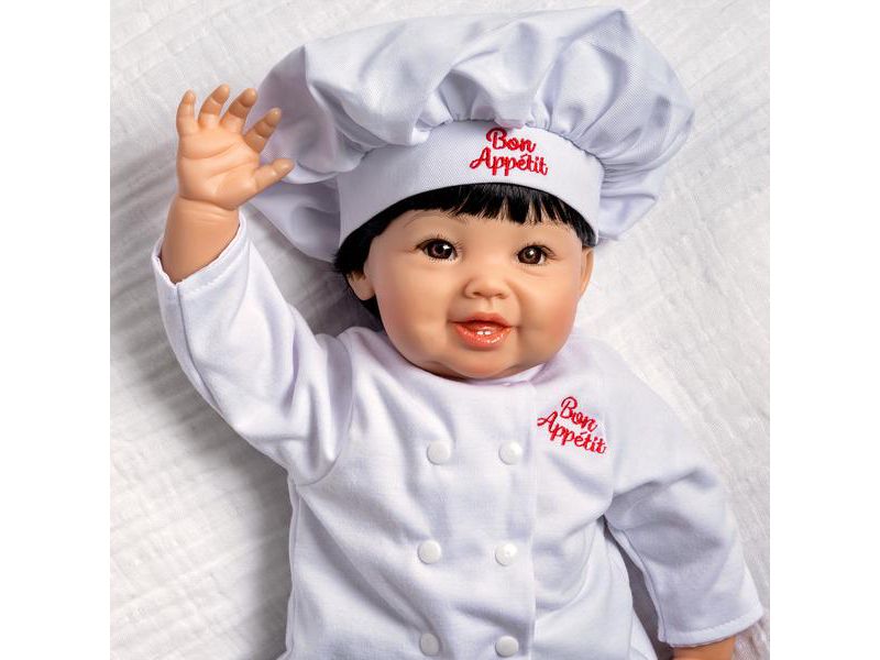 Paradise Galleries Reborn Baby Doll, Bon Appetit, Boy Doll Crafted in Soft Vinyl Weighted Body, 20 inch, 4-Piece Doll Gift Set