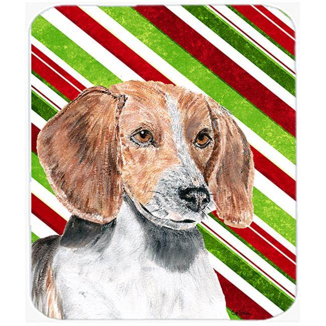 English Foxhound Candy Cane Christmas Mouse Pad, Hot Pad or Trivet
