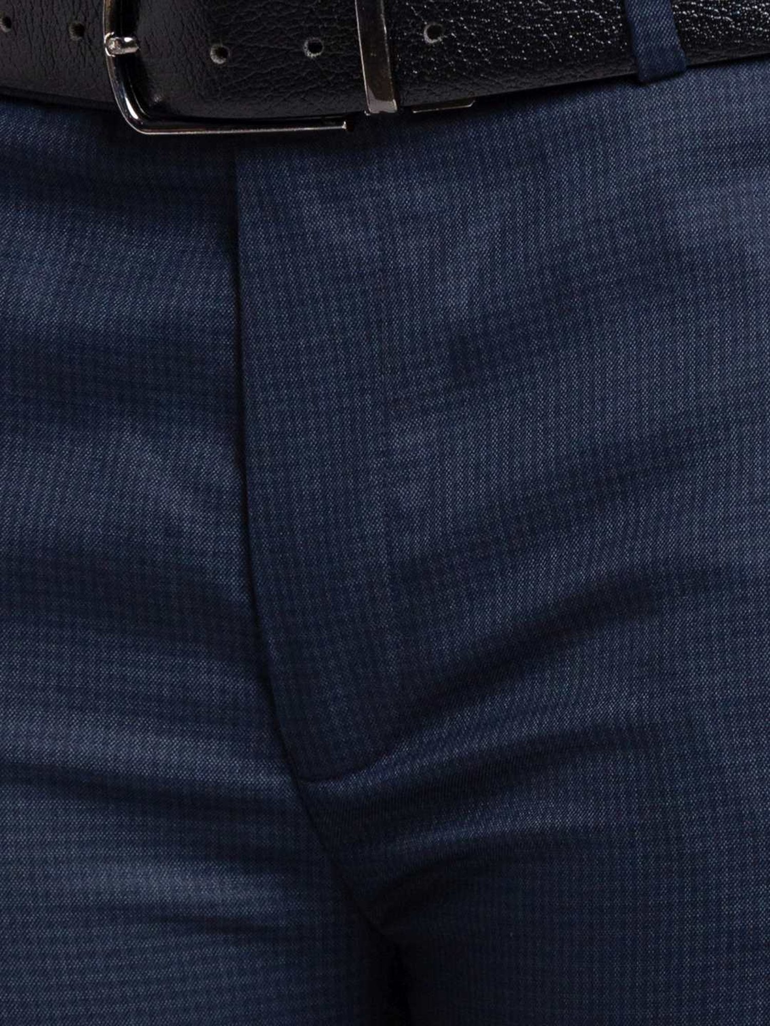 Park Avenue Blue Super Slim Fit Checks Trousers