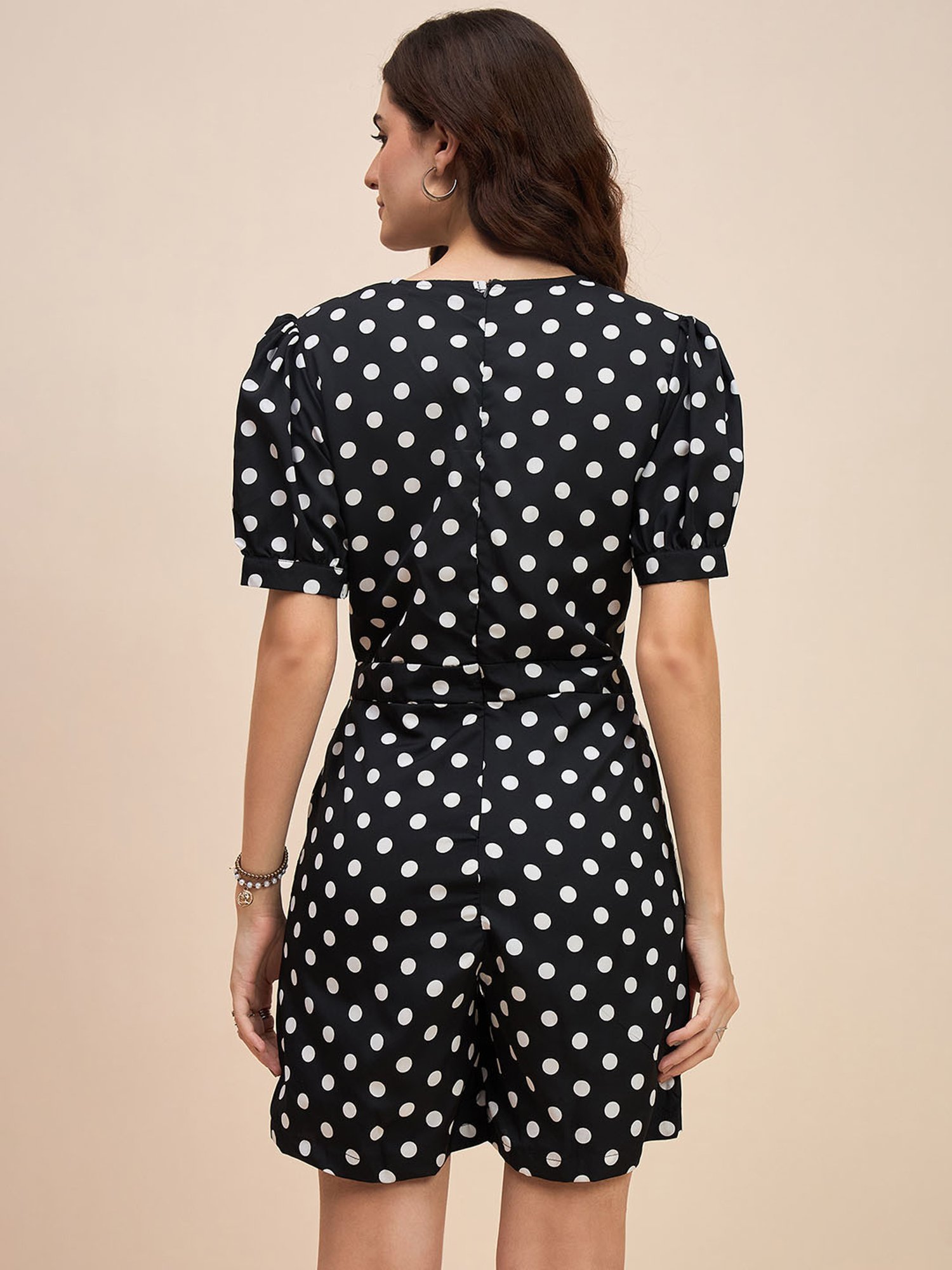 BRINNS Black Polka Dot Playsuit