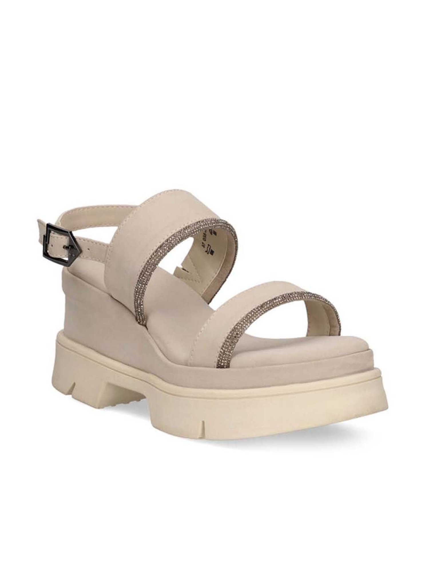 BAGATT Women's Trish Taupe Back Strap Wedges