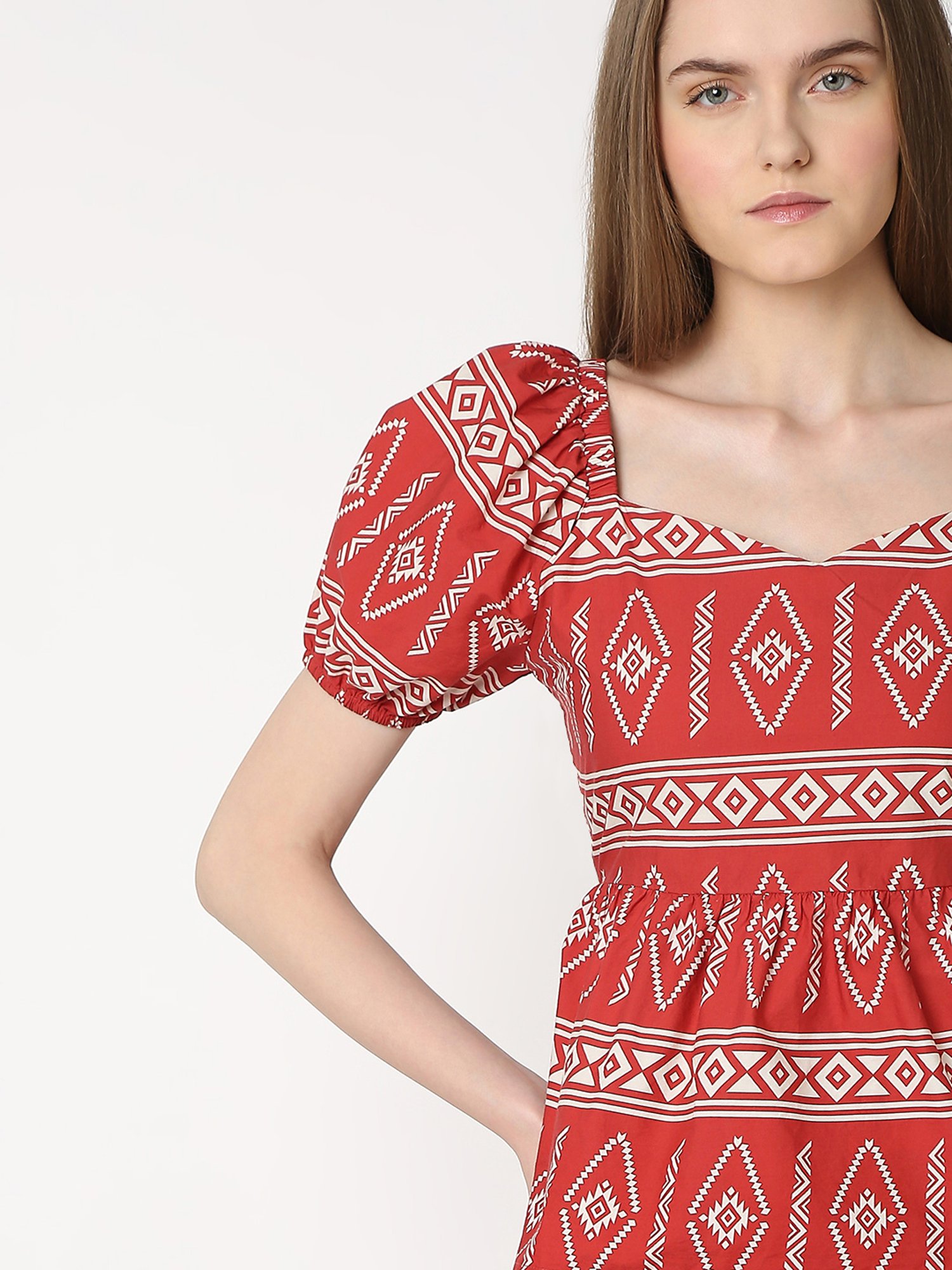 Vero Moda Red Printed Top