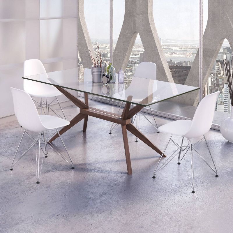 Set of 2 Paris Molded Plastic Chair White - AEON