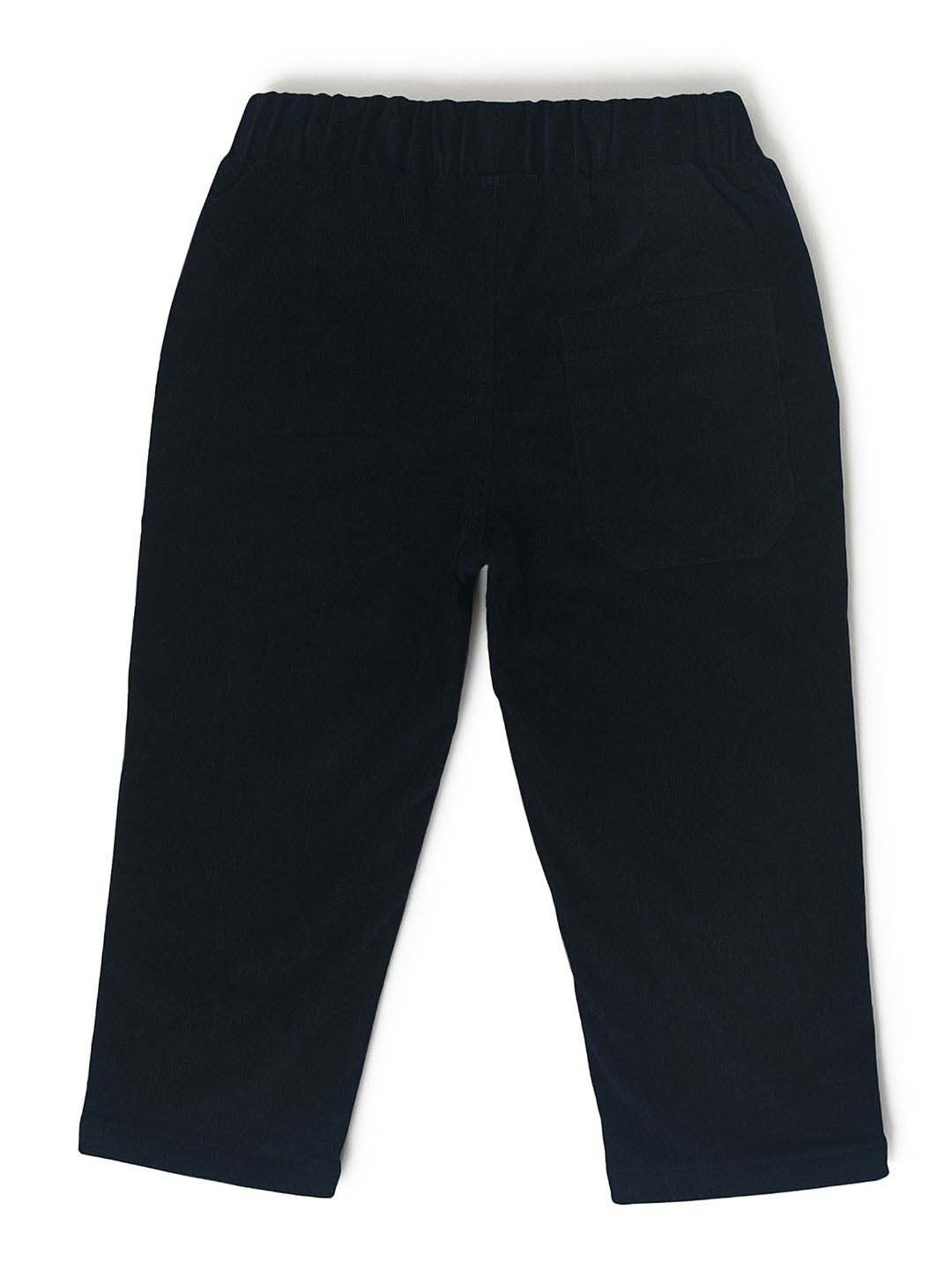 MiArcus Boys Navy Cotton Regular Fit Trousers