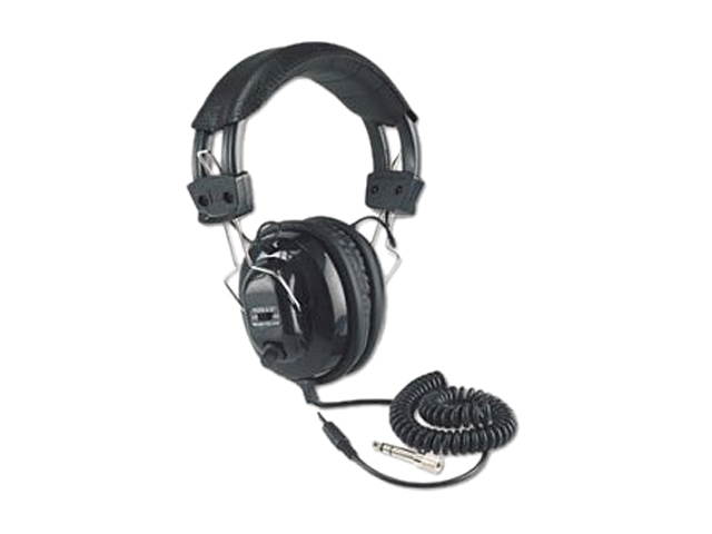 AmpliVox Black SL1002 Deluxe Stereo Headphones with Volume Control