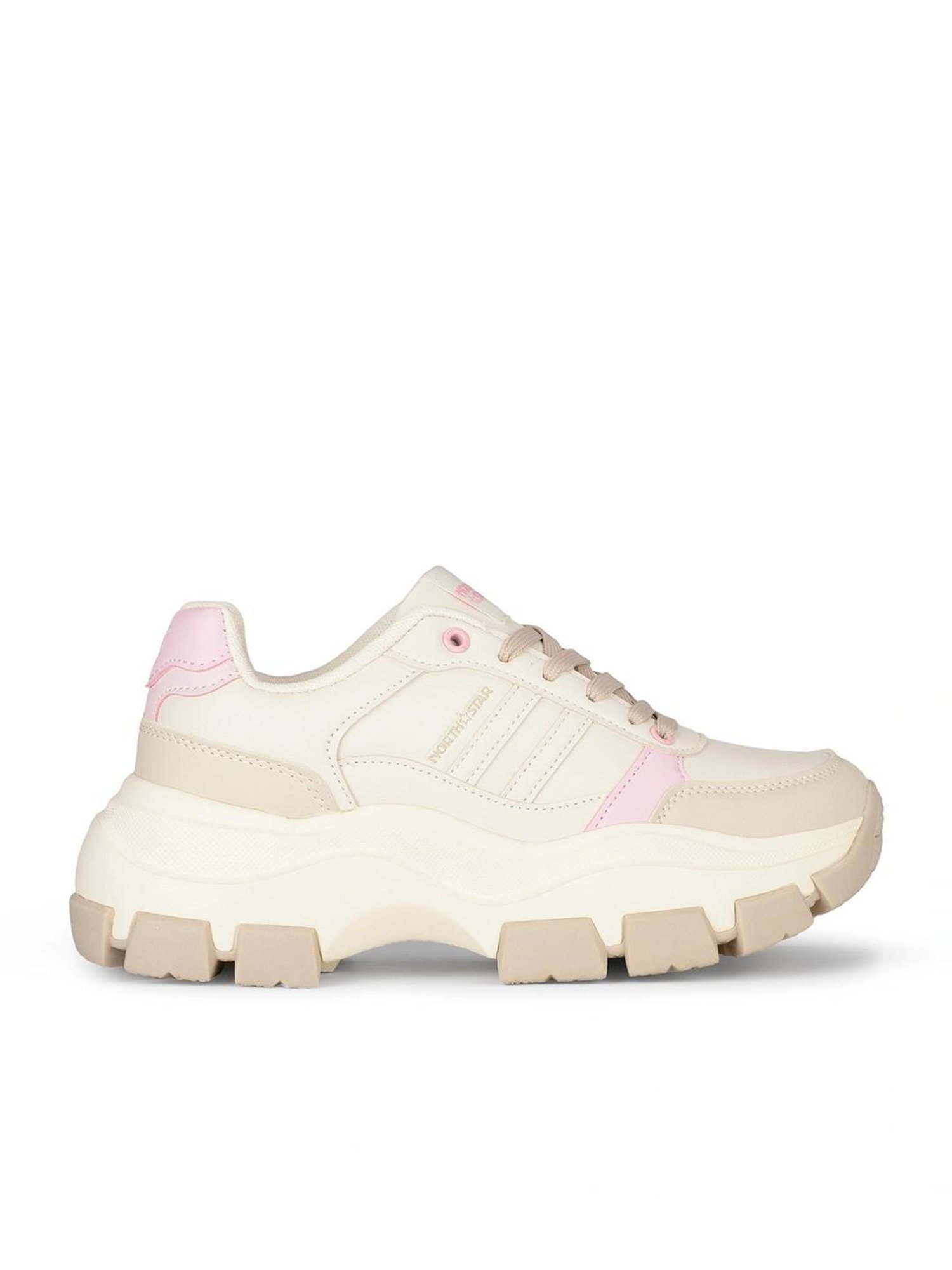 North Star by Bata Women's BOOR Beige Running Shoes