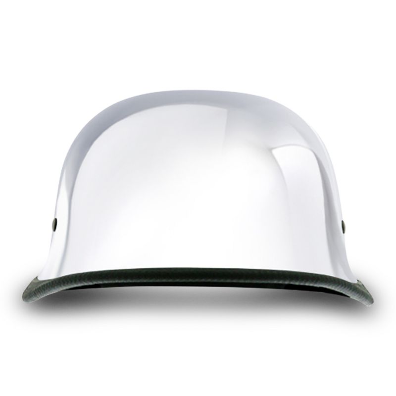 Daytona Helmets Premium Classic German Novelty Non D.O.T Standard Motorcycle Helmet with Moisture Wicking Fabric, Chrome Mirror Finish