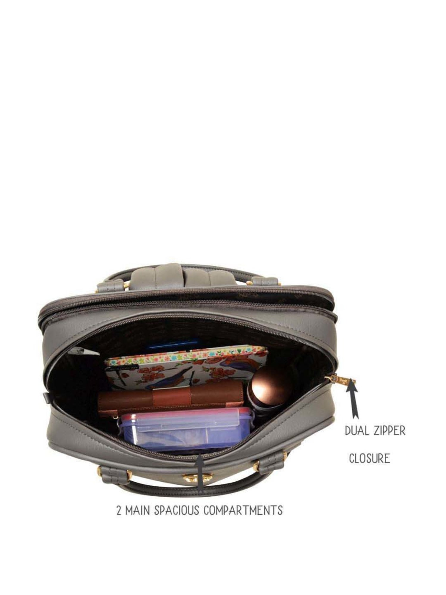 Baggit Grey Medium Convertible Backpack