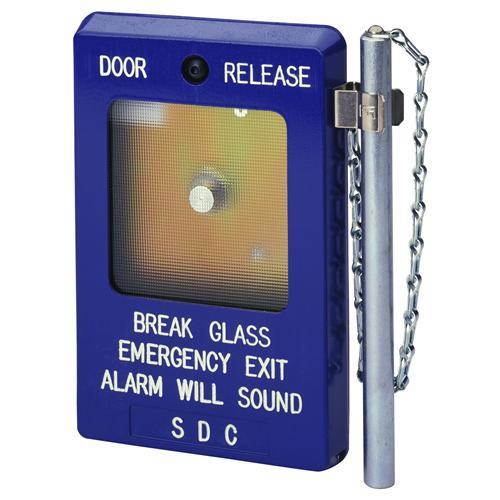 SECURITY DOOR CONTROLS SDC 491 BLUE BREAK GLASS STAT,EMG DOOR REL,2 SPDT 10 AMP CONT