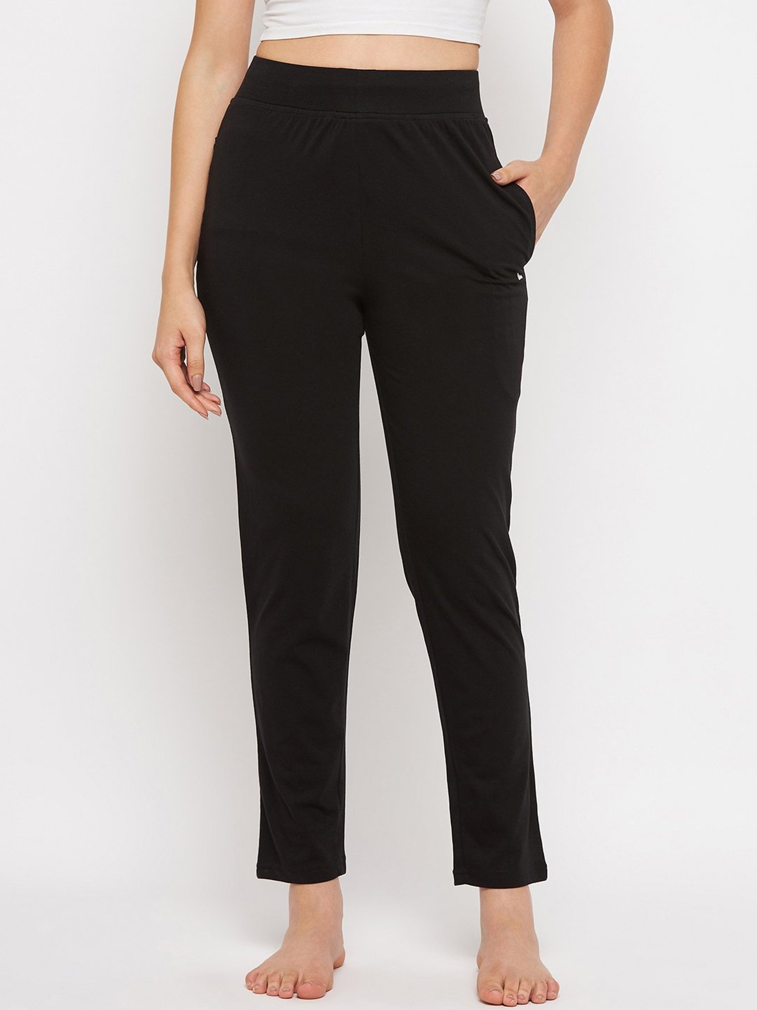 Okane Black Mid Rise Lounge Pants