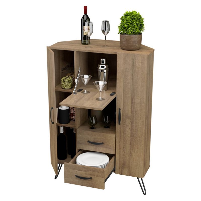 Retro Corner Multi Functional Cabinet Amaretto - Inval