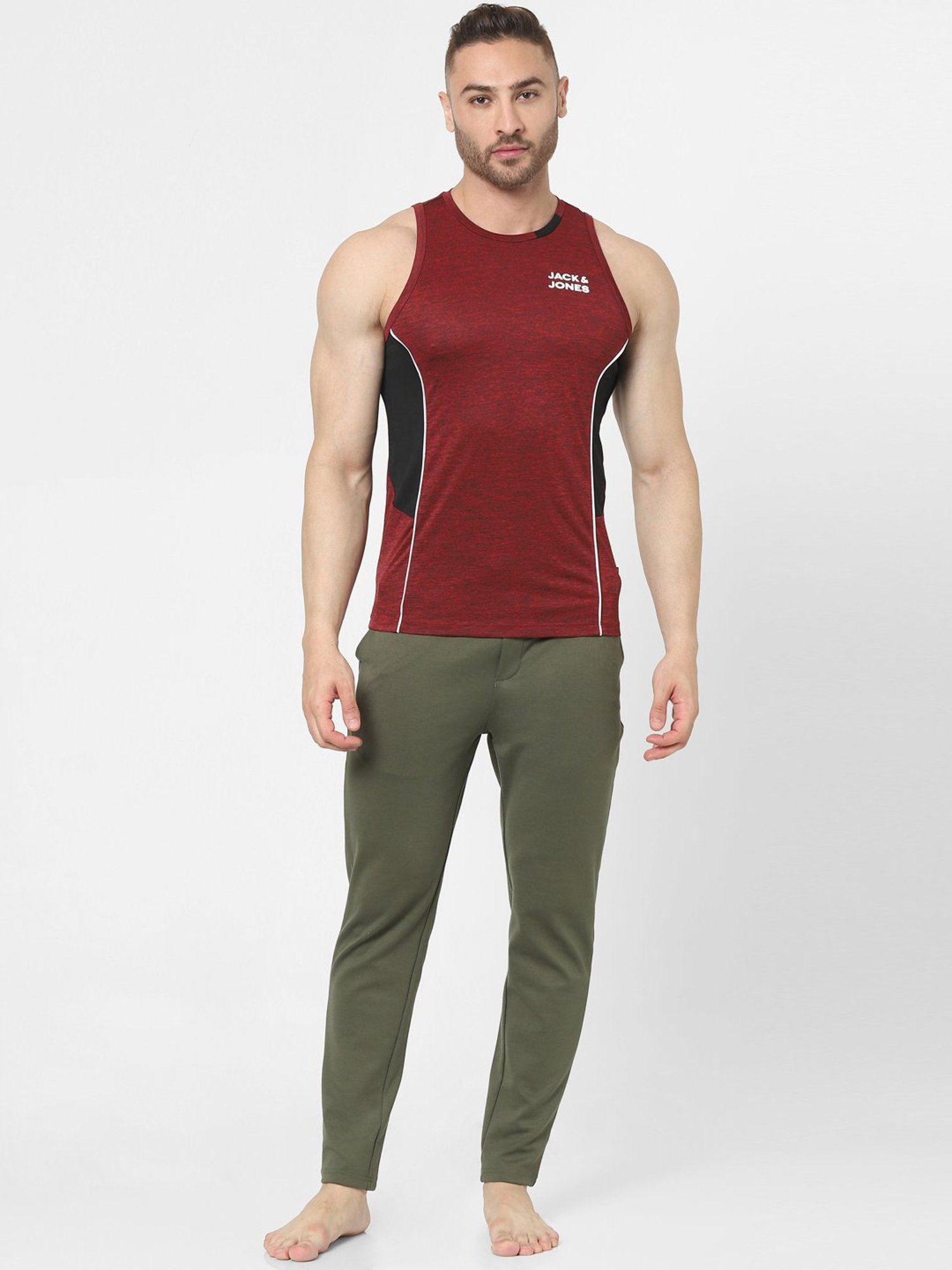 Bodycare Anthra Melange Regular Fit Thermal Top