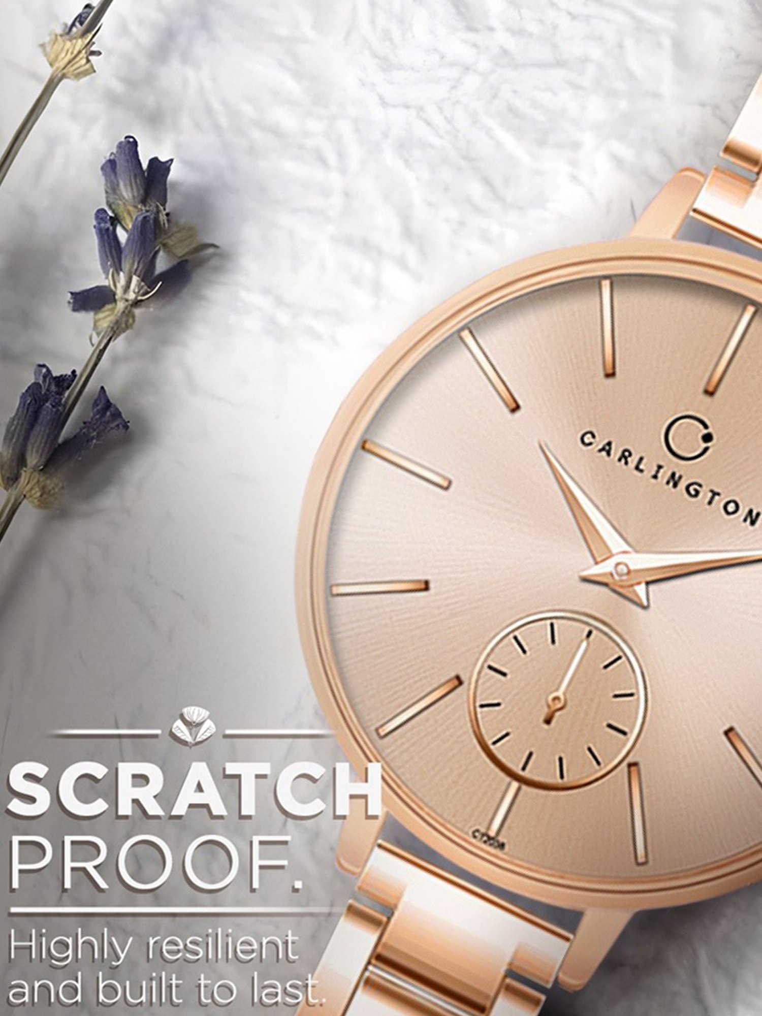 Carlington Iconic 2038 RoseGold Analog Watch for Women