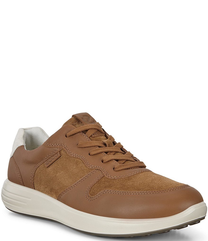 ECCO Men's Soft 7 Runner Suede and Leather Classic Sneakers