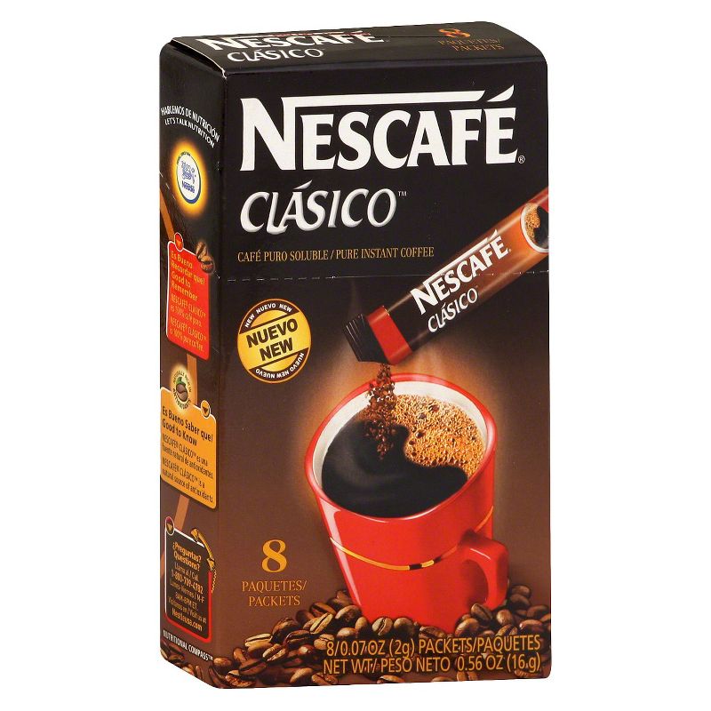 Nescafé Classico Pure Dark Roast Instant Coffee Packets - 8ct
