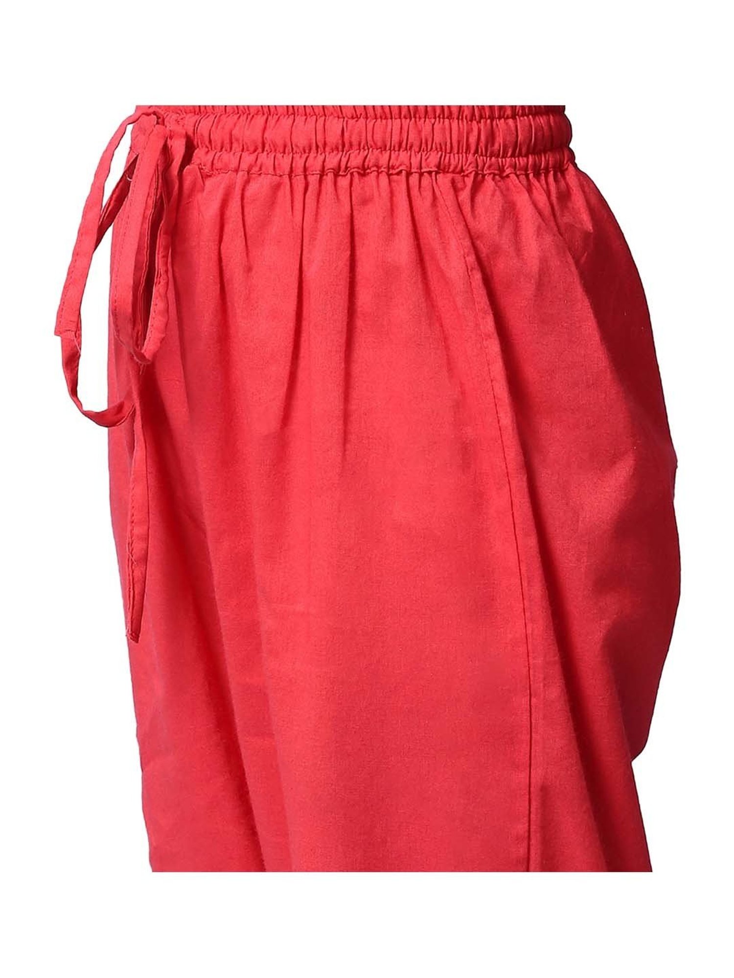 BIBA Girls Green & Red Cotton Printed Kurta Set