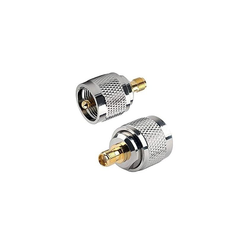 2PCS  RF coaxial Coax Adapter SMA Female to UHF Male PL259 PL259