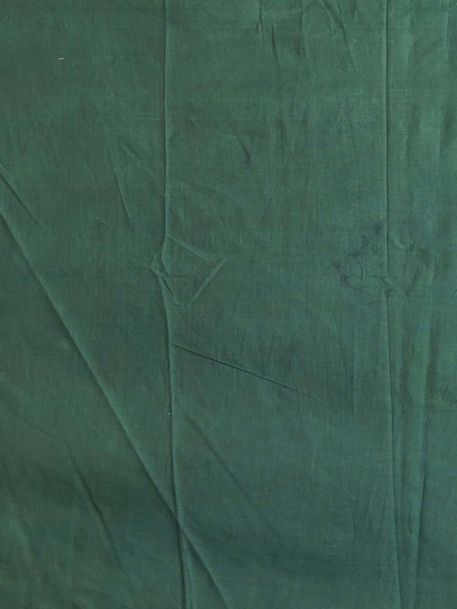 Unnati Silks Green Cotton Printed Saree With Unstitched Blouse